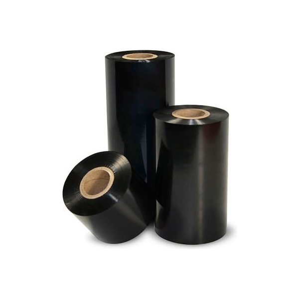 Blue Star Zebra 3200 Wax & Resin Ribbons, 4-5/16"W x 1476'L, 1" Core, Black, 6 Rolls/Case 03200BK11045 - main